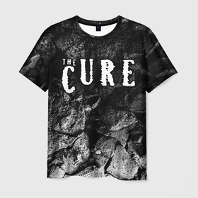 Мужская футболка 3D с принтом The Cure black graphite в Белгороде, 100% полиэфир | прямой крой, круглый вырез горловины, длина до линии бедер | 