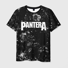 Мужская футболка 3D с принтом Pantera black ice в Белгороде, 100% полиэфир | прямой крой, круглый вырез горловины, длина до линии бедер | 