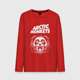 Мужской лонгслив хлопок с принтом Arctic Monkeys rock panda в Кировске, 100% хлопок |  | 
