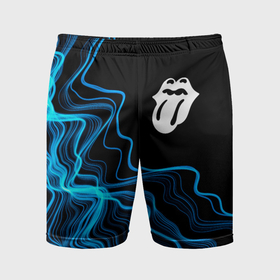Мужские шорты спортивные с принтом Rolling Stones sound wave ,  |  | 