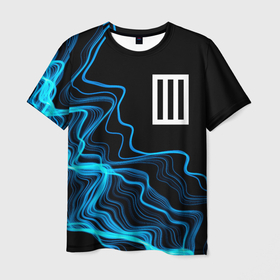Мужская футболка 3D с принтом Paramore sound wave в Кировске, 100% полиэфир | прямой крой, круглый вырез горловины, длина до линии бедер | Тематика изображения на принте: 