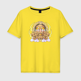 Мужская футболка хлопок Oversize с принтом Зевс громовержец в Курске, 100% хлопок | свободный крой, круглый ворот, “спинка” длиннее передней части | Тематика изображения на принте: 