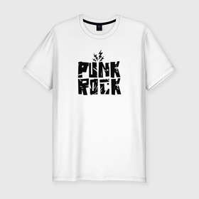 Мужская футболка хлопок Slim с принтом Punk in black в Новосибирске, 92% хлопок, 8% лайкра | приталенный силуэт, круглый вырез ворота, длина до линии бедра, короткий рукав | 
