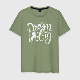 Мужская футболка хлопок с принтом Большая мечта в Белгороде, 100% хлопок | прямой крой, круглый вырез горловины, длина до линии бедер, слегка спущенное плечо. | 