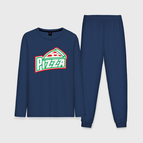 Мужская пижама с лонгсливом хлопок с принтом Пицца из Италии ,  |  | 