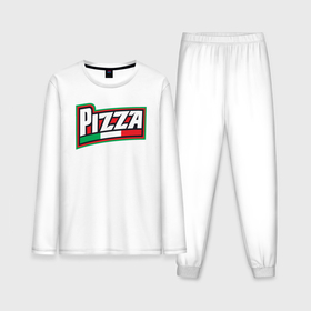 Мужская пижама с лонгсливом хлопок с принтом Pizza Italia в Курске,  |  | 