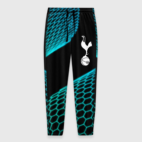 Мужские брюки 3D с принтом Tottenham football net в Петрозаводске, 100% полиэстер | манжеты по низу, эластичный пояс регулируется шнурком, по бокам два кармана без застежек, внутренняя часть кармана из мелкой сетки | 