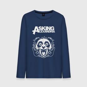 Мужской лонгслив хлопок с принтом Asking Alexandria rock panda в Петрозаводске, 100% хлопок |  | 