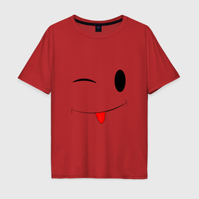 Мужская футболка хлопок Oversize с принтом Позитивная улыбка в Петрозаводске, 100% хлопок | свободный крой, круглый ворот, “спинка” длиннее передней части | Тематика изображения на принте: 