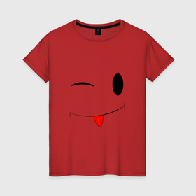 Женская футболка хлопок с принтом Позитивная улыбка в Курске, 100% хлопок | прямой крой, круглый вырез горловины, длина до линии бедер, слегка спущенное плечо | 