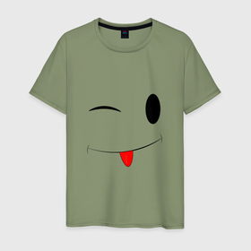 Мужская футболка хлопок с принтом Позитивная улыбка в Белгороде, 100% хлопок | прямой крой, круглый вырез горловины, длина до линии бедер, слегка спущенное плечо. | 