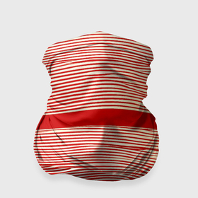 Бандана-труба 3D с принтом В красную полосочку в Екатеринбурге, 100% полиэстер, ткань с особыми свойствами — Activecool | плотность 150‒180 г/м2; хорошо тянется, но сохраняет форму | 