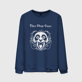 Мужской свитшот хлопок с принтом Three Days Grace rock panda в Белгороде, 100% хлопок |  | 