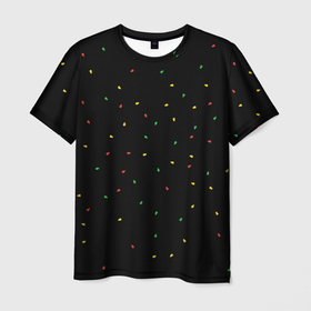 Мужская футболка 3D с принтом Разноцветные семена в Петрозаводске, 100% полиэфир | прямой крой, круглый вырез горловины, длина до линии бедер | 