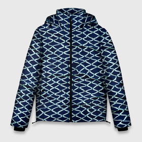 Мужская зимняя куртка 3D с принтом Ромбичный узор в Курске, верх — 100% полиэстер; подкладка — 100% полиэстер; утеплитель — 100% полиэстер | длина ниже бедра, свободный силуэт Оверсайз. Есть воротник-стойка, отстегивающийся капюшон и ветрозащитная планка. 

Боковые карманы с листочкой на кнопках и внутренний карман на молнии. | Тематика изображения на принте: 