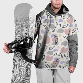 Накидка на куртку 3D с принтом Пятна и листья в Кировске, 100% полиэстер |  | 