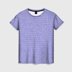 Женская футболка 3D с принтом Холодный сиреневый в мелкую полоску паттерн в Тюмени, 100% полиэфир ( синтетическое хлопкоподобное полотно) | прямой крой, круглый вырез горловины, длина до линии бедер | 