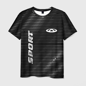 Мужская футболка 3D с принтом Chery sport metal , 100% полиэфир | прямой крой, круглый вырез горловины, длина до линии бедер | 