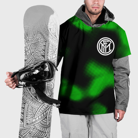 Накидка на куртку 3D с принтом Inter sport halftone в Санкт-Петербурге, 100% полиэстер |  | Тематика изображения на принте: 