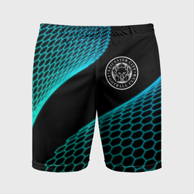 Мужские шорты спортивные с принтом Leicester City football net в Петрозаводске,  |  | 