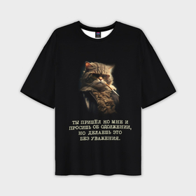 Мужская футболка oversize 3D с принтом Рыжий кот: ты просишь об одолжении но делаешь без уважения в Санкт-Петербурге,  |  | 