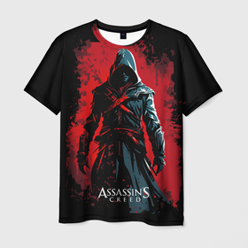 Мужская футболка 3D с принтом Assassins creed выход из темноты в Рязани, 100% полиэфир | прямой крой, круглый вырез горловины, длина до линии бедер | 