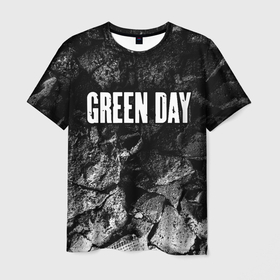 Мужская футболка 3D с принтом Green Day black graphite , 100% полиэфир | прямой крой, круглый вырез горловины, длина до линии бедер | 