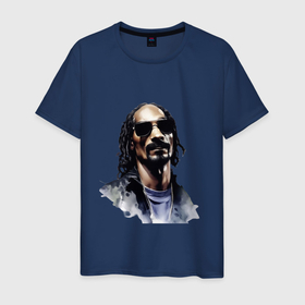 Мужская футболка хлопок с принтом Snoop dog в Белгороде, 100% хлопок | прямой крой, круглый вырез горловины, длина до линии бедер, слегка спущенное плечо. | 