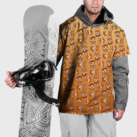 Накидка на куртку 3D с принтом Паттерн из милых лисят в Курске, 100% полиэстер |  | 