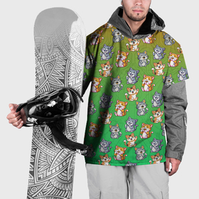 Накидка на куртку 3D с принтом Паттерн из весёлых котят в Кировске, 100% полиэстер |  | Тематика изображения на принте: 