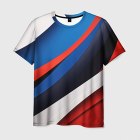 Мужская футболка 3D с принтом Абстрактные геометрические   плавные линии минимализм в Кировске, 100% полиэфир | прямой крой, круглый вырез горловины, длина до линии бедер | 