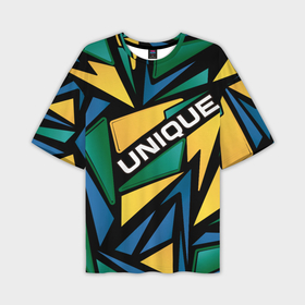 Мужская футболка oversize 3D с принтом Разноцветный геометрический узор   уникальный ,  |  | 