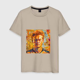 Мужская футболка хлопок с принтом Футболист Рональд Куман в Санкт-Петербурге, 100% хлопок | прямой крой, круглый вырез горловины, длина до линии бедер, слегка спущенное плечо. | 