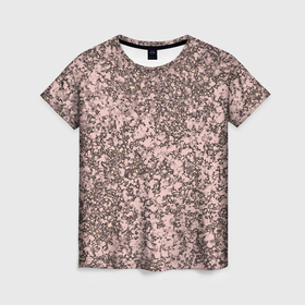 Женская футболка 3D с принтом Светло розовый текстура камень в Тюмени, 100% полиэфир ( синтетическое хлопкоподобное полотно) | прямой крой, круглый вырез горловины, длина до линии бедер | 
