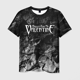 Мужская футболка 3D с принтом Bullet For My Valentine black graphite в Екатеринбурге, 100% полиэфир | прямой крой, круглый вырез горловины, длина до линии бедер | 