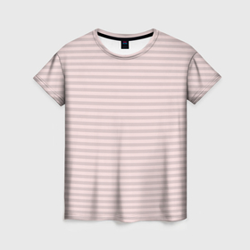 Женская футболка 3D с принтом Бледный серо розовый в полоску в Кировске, 100% полиэфир ( синтетическое хлопкоподобное полотно) | прямой крой, круглый вырез горловины, длина до линии бедер | 