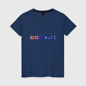 Женская футболка хлопок с принтом Австралия арт в Санкт-Петербурге, 100% хлопок | прямой крой, круглый вырез горловины, длина до линии бедер, слегка спущенное плечо | 