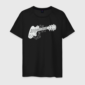 Мужская футболка хлопок с принтом Rock guitar в Санкт-Петербурге, 100% хлопок | прямой крой, круглый вырез горловины, длина до линии бедер, слегка спущенное плечо. | 