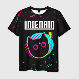Мужская футболка 3D с принтом Lindemann   rock star cat в Кировске, 100% полиэфир | прямой крой, круглый вырез горловины, длина до линии бедер | Тематика изображения на принте: 