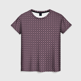Женская футболка 3D с принтом Паттерн узоры чёрно розовый в Петрозаводске, 100% полиэфир ( синтетическое хлопкоподобное полотно) | прямой крой, круглый вырез горловины, длина до линии бедер | 