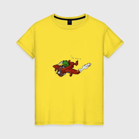 Женская футболка хлопок с принтом Современная лягушка путешественница в Санкт-Петербурге, 100% хлопок | прямой крой, круглый вырез горловины, длина до линии бедер, слегка спущенное плечо | 