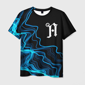Мужская футболка 3D с принтом Architects sound wave в Кировске, 100% полиэфир | прямой крой, круглый вырез горловины, длина до линии бедер | Тематика изображения на принте: 