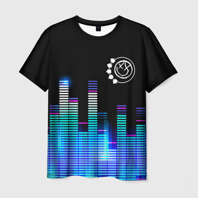 Мужская футболка 3D с принтом Blink 182 эквалайзер в Кировске, 100% полиэфир | прямой крой, круглый вырез горловины, длина до линии бедер | 