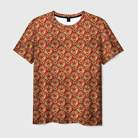Мужская футболка 3D с принтом Звезды в стиле СССР , 100% полиэфир | прямой крой, круглый вырез горловины, длина до линии бедер | 