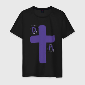 Мужская футболка хлопок с принтом Depeche Mode   sofad cross в Екатеринбурге, 100% хлопок | прямой крой, круглый вырез горловины, длина до линии бедер, слегка спущенное плечо. | Тематика изображения на принте: 