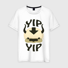 Мужская футболка хлопок с принтом Аватар Легенда об Аанге Аппа в Санкт-Петербурге, 100% хлопок | прямой крой, круглый вырез горловины, длина до линии бедер, слегка спущенное плечо. | 