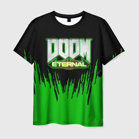 Мужская футболка 3D с принтом Doom в Курске, 100% полиэфир | прямой крой, круглый вырез горловины, длина до линии бедер | 