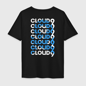 Мужская футболка хлопок Oversize с принтом Cloud9   pattern в Курске, 100% хлопок | свободный крой, круглый ворот, “спинка” длиннее передней части | 