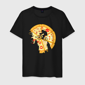 Мужская футболка хлопок с принтом Pizza turtles в Курске, 100% хлопок | прямой крой, круглый вырез горловины, длина до линии бедер, слегка спущенное плечо. | 