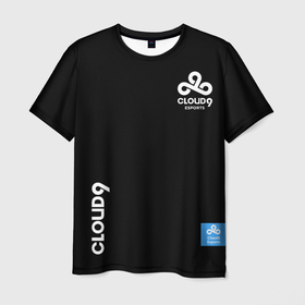 Мужская футболка 3D с принтом Cloud9   esports team в Екатеринбурге, 100% полиэфир | прямой крой, круглый вырез горловины, длина до линии бедер | Тематика изображения на принте: 